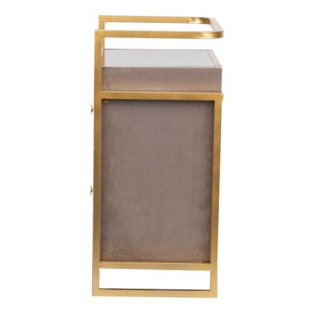 mesita velvet-cristal topo-dorado 60x35x75 cm