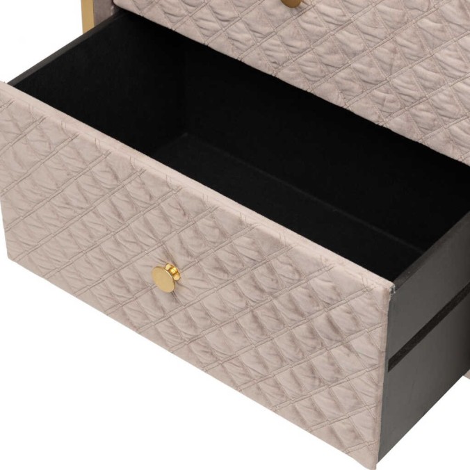 mesita velvet-cristal topo-dorado 60x35x75 cm