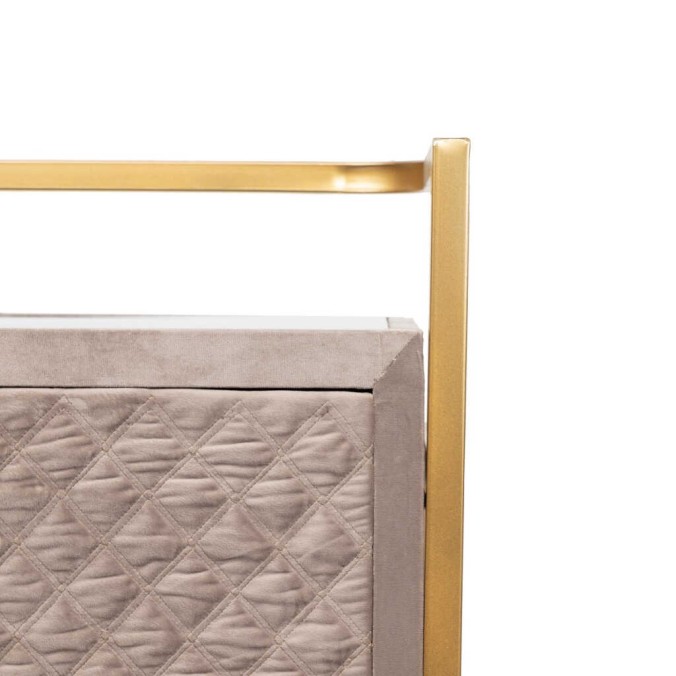 mesita velvet-cristal topo-dorado 60x35x75 cm