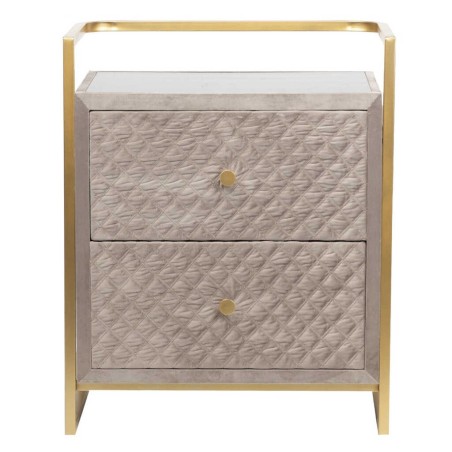 mesita velvet-cristal topo-dorado 60x35x75 cm