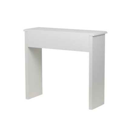 consola madera tallada blanco-plata 90x30x80 cm