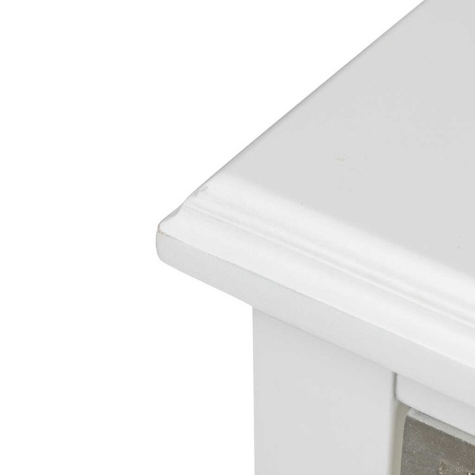 escritorio madera tallada blanco-plata 120x45x80cm