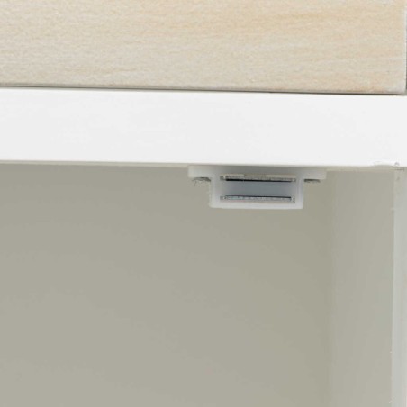 mesita madera tallada blanco-plata 45x40x60 cm