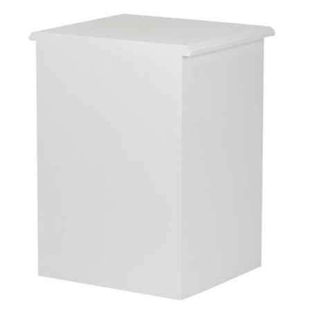 mesita madera tallada blanco-plata 45x40x60 cm