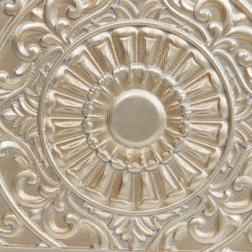 mesita madera tallada blanco-plata 45x40x60 cm 2