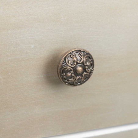 sinfonier madera tallada blanco-plata 50x30x75 cm