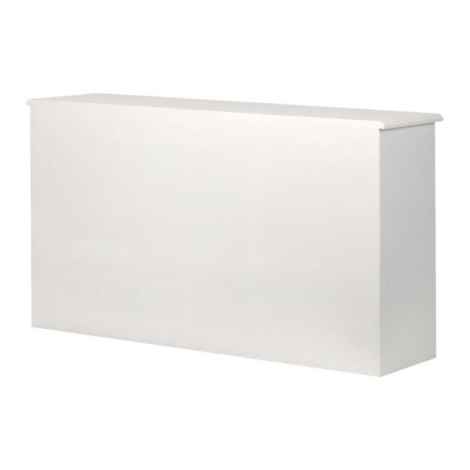 aparador madera tallada blanco-plata 140x40x80 cm