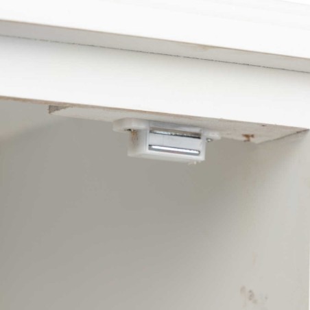 aparador madera tallada blanco-plata 140x40x80 cm