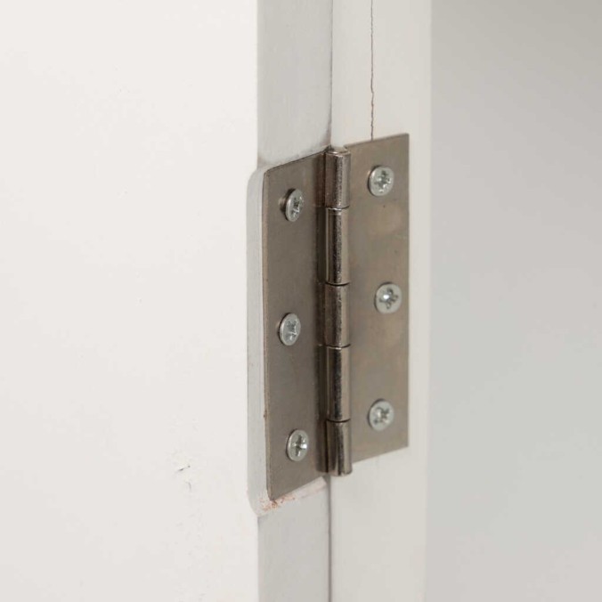 aparador madera tallada blanco-plata 140x40x80 cm