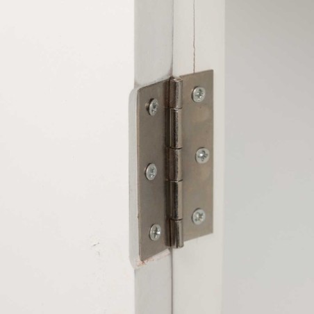 aparador madera tallada blanco-plata 140x40x80 cm