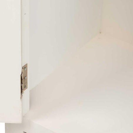 aparador madera tallada blanco-plata 140x40x80 cm