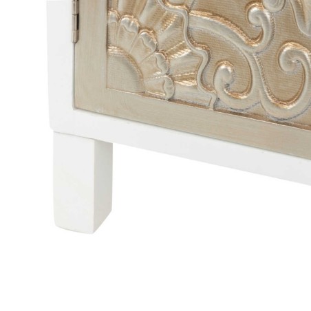 aparador alto madera blanco-plata 45x40x160 cm