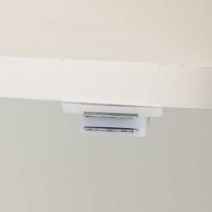 aparador alto madera blanco-plata 45x40x160 cm