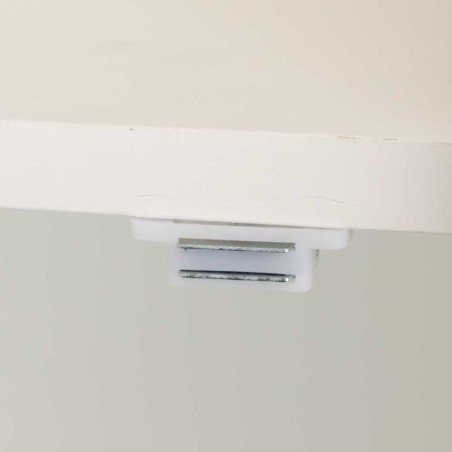 aparador alto madera blanco-plata 45x40x160 cm