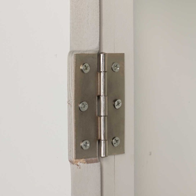 aparador alto madera blanco-plata 45x40x160 cm