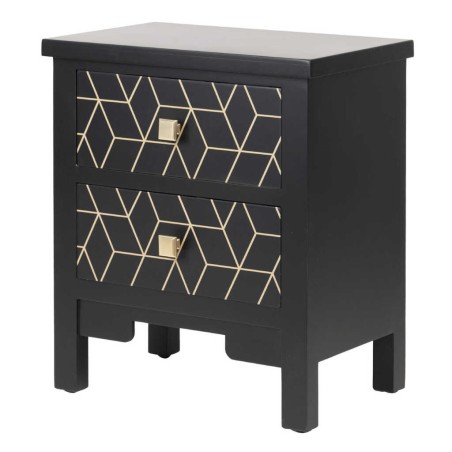 mesita madera negro-dorado 48x30x55 cm