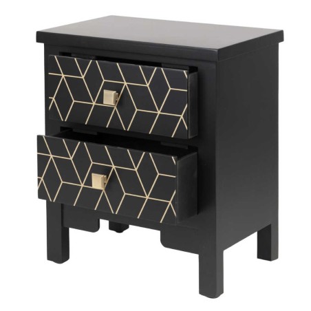 mesita madera negro-dorado 48x30x55 cm