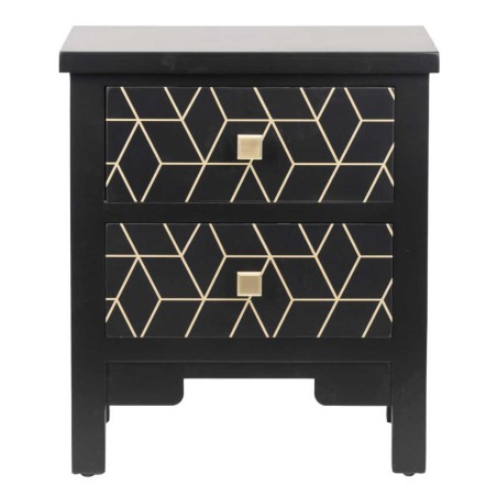 mesita madera negro-dorado 48x30x55 cm