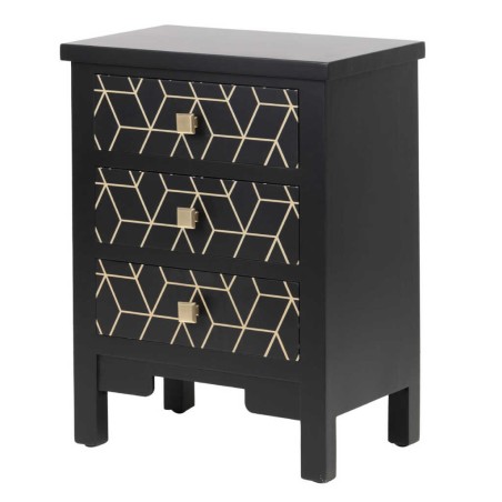 mesita madera negro-dorado 48x30x64 cm