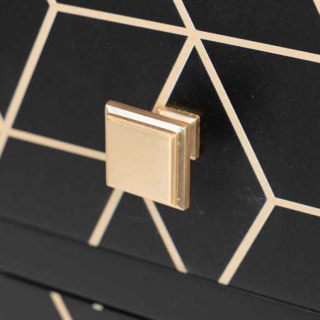 mesita madera negro-dorado 48x30x64 cm