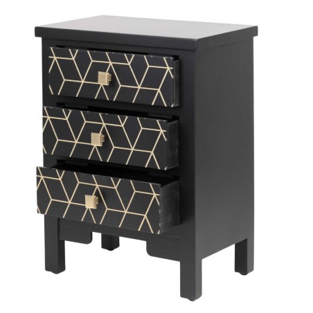 mesita madera negro-dorado 48x30x64 cm