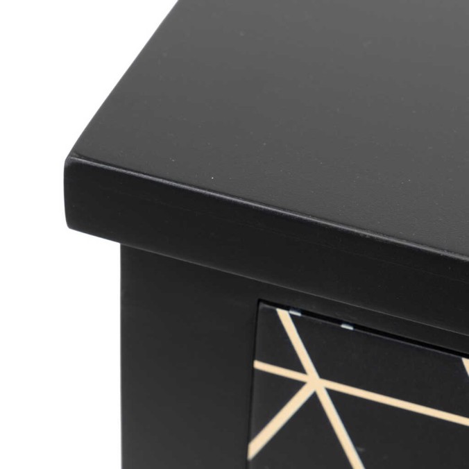 mesita madera negro-dorado 48x30x64 cm