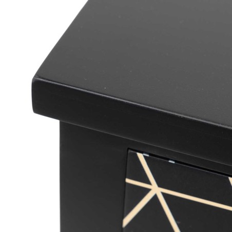 mesita madera negro-dorado 48x30x64 cm
