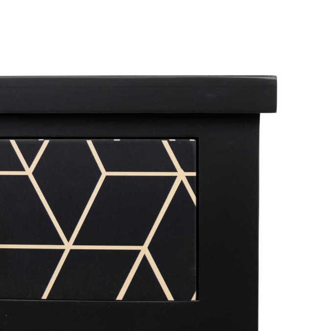 mesita madera negro-dorado 48x30x64 cm