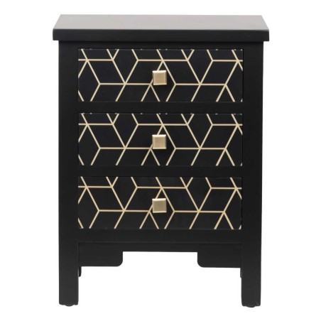 mesita madera negro-dorado 48x30x64 cm