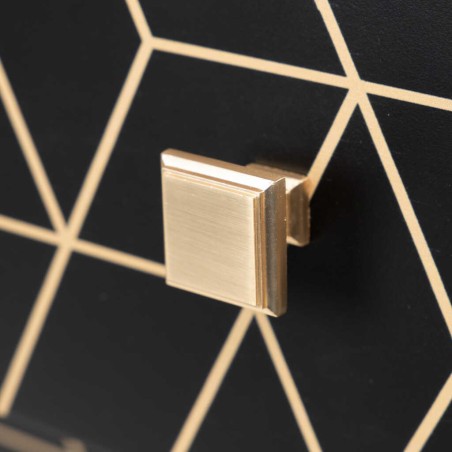 comoda madera negra-dorada 78x30x78 cm