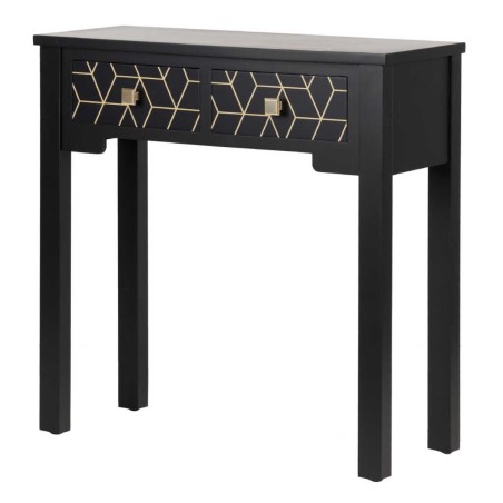 consola madera negro-dorado 78x30x78 cm