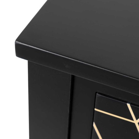 consola madera negro-dorado 78x30x78 cm