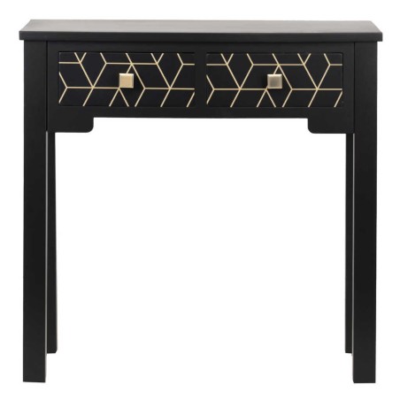consola madera negro-dorado 78x30x78 cm