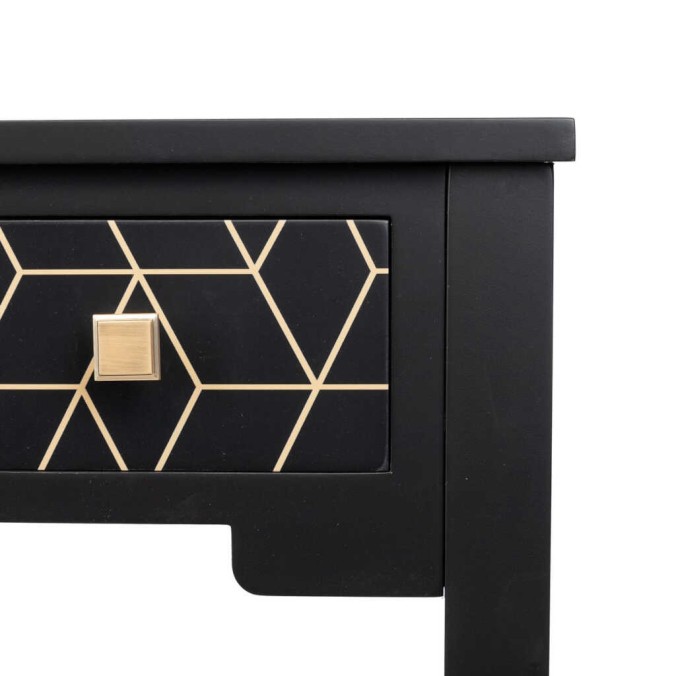 consola madera negro-dorado 95x30x78 cm consola madera negro-dorado 95x30x78 cm