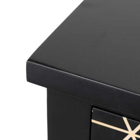 cabinet madera negro-dorado 60x30x100 cm