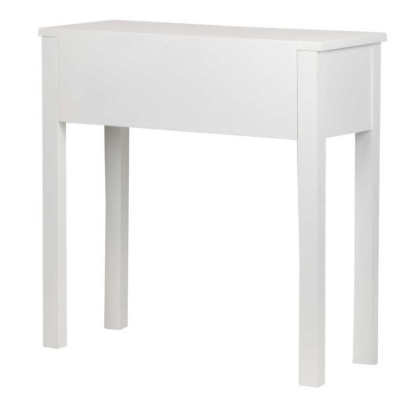 consola madera tallada blanco-beige 78x30x78 cm