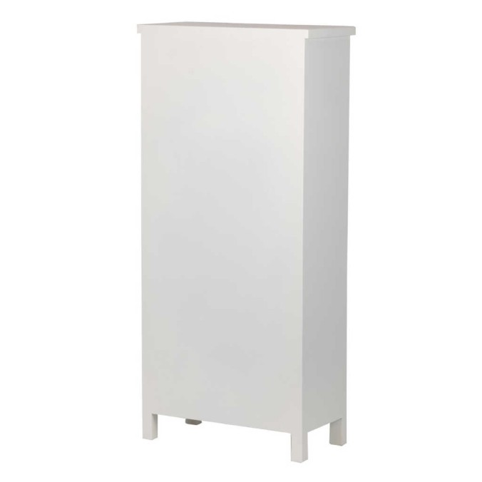 cabinet madera tallada blanco-beige 60x30x130 cm