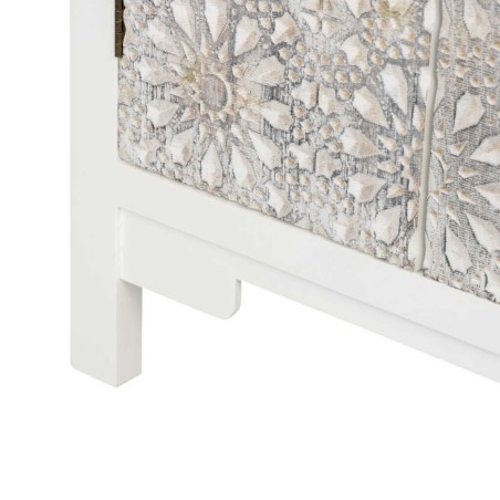 cabinet madera tallada blanco-beige 60x30x130 cm