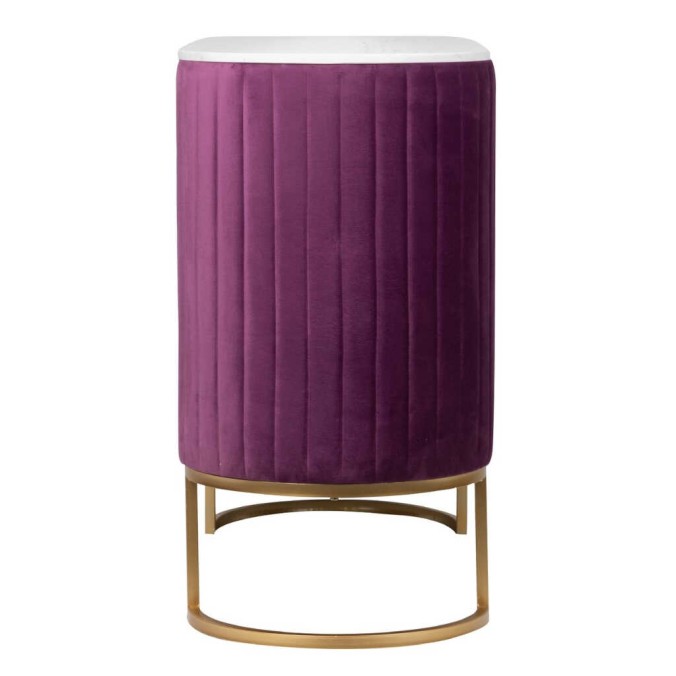 aparador velvet-marmol morado-dorado 120x48x85 cm