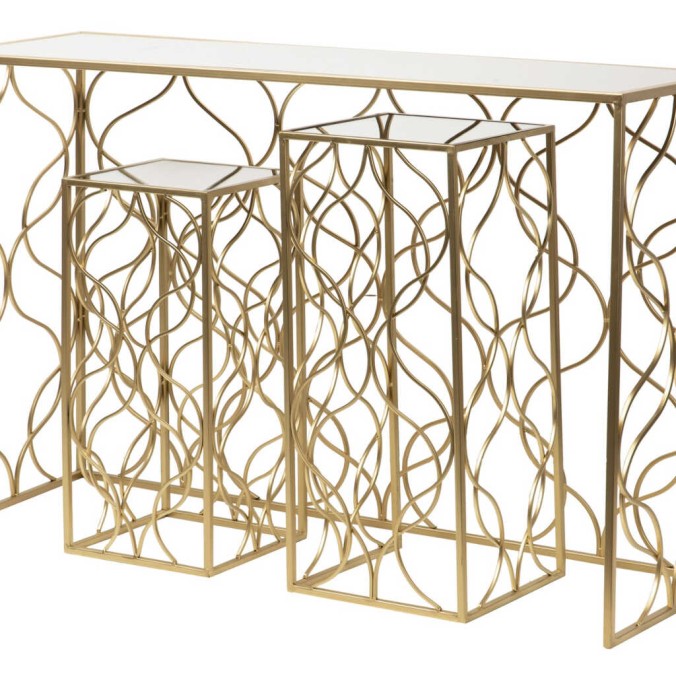 consola+2 plant. 120x40x81,5-30x30x71-27x27x61 cm