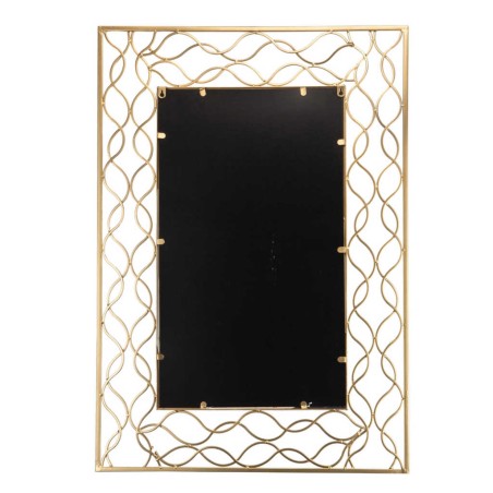 espejo metal rectangular dorado 70x2,5x100 cm