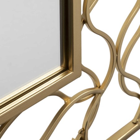 espejo metal rectangular dorado 70x2,5x100 cm