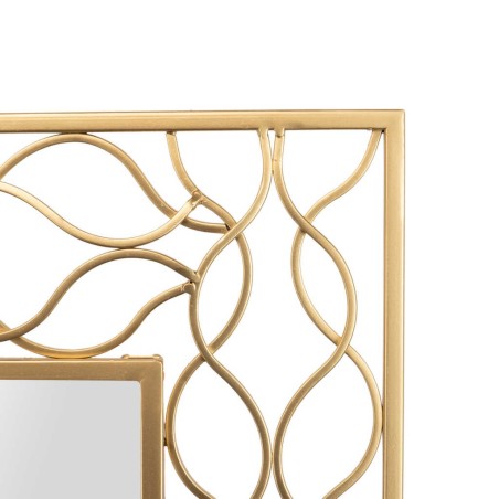 espejo metal rectangular dorado 70x2,5x100 cm