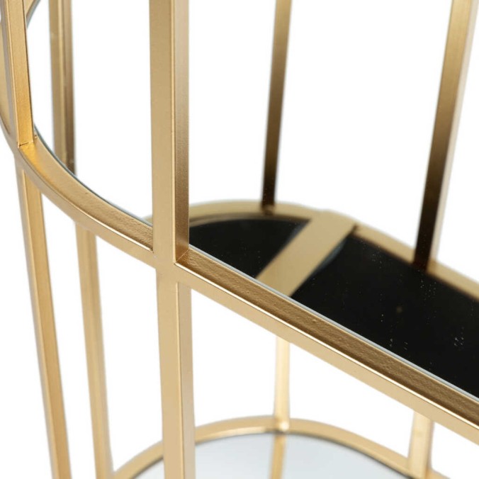 consola metal espejo dorada 104x30x80 cm