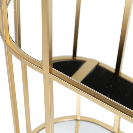 consola metal espejo dorada 104x30x80 cm