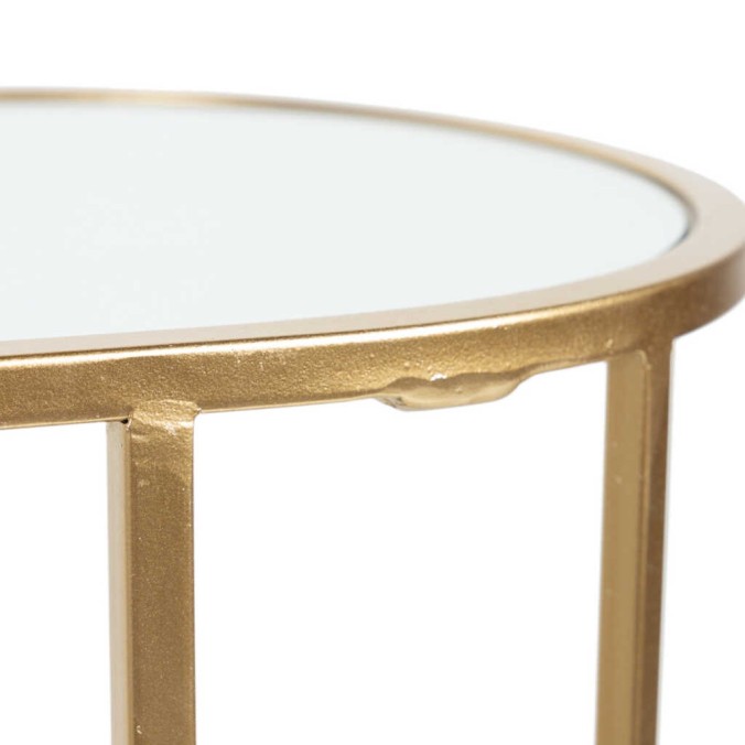 consola metal espejo dorada 104x30x80 cm