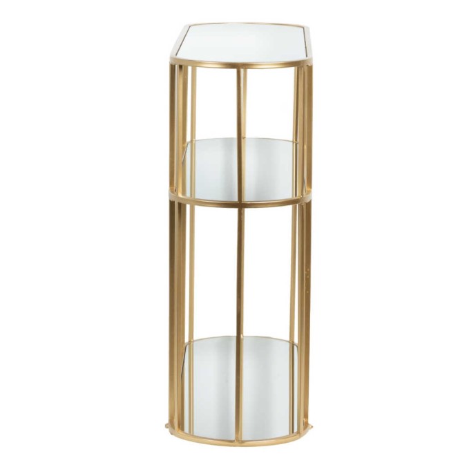 consola metal espejo dorada 104x30x80 cm