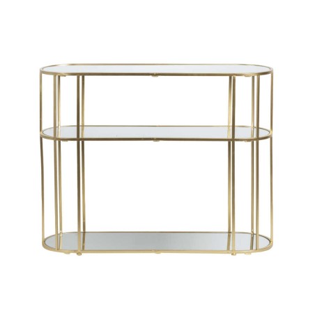 consola metal espejo dorada 104x30x80 cm