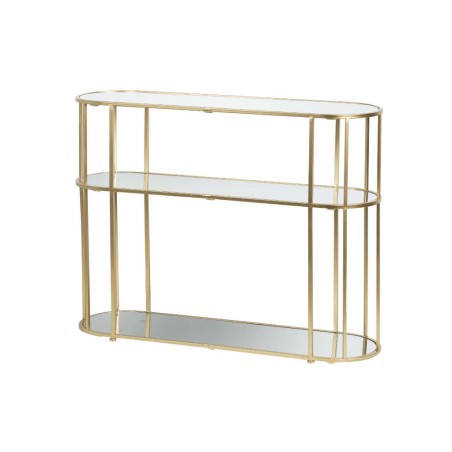 consola metal espejo dorada 104x30x80 cm
