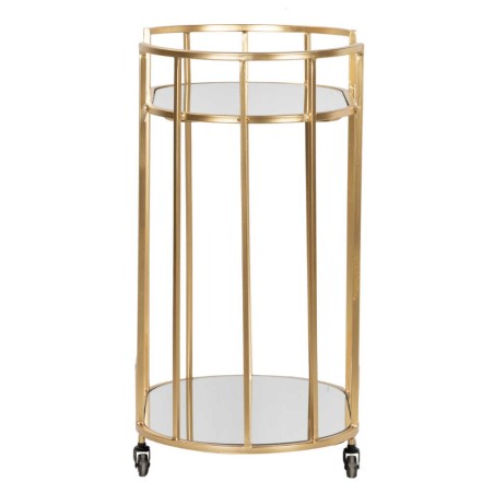 camarera oval metal dorada 60x40x75 cm